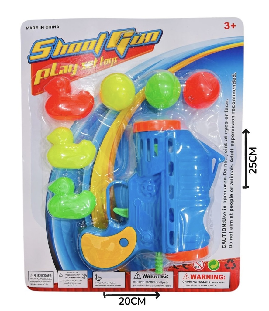 HWA929029 Pistola Lanza Bolas Con Patos En Blister