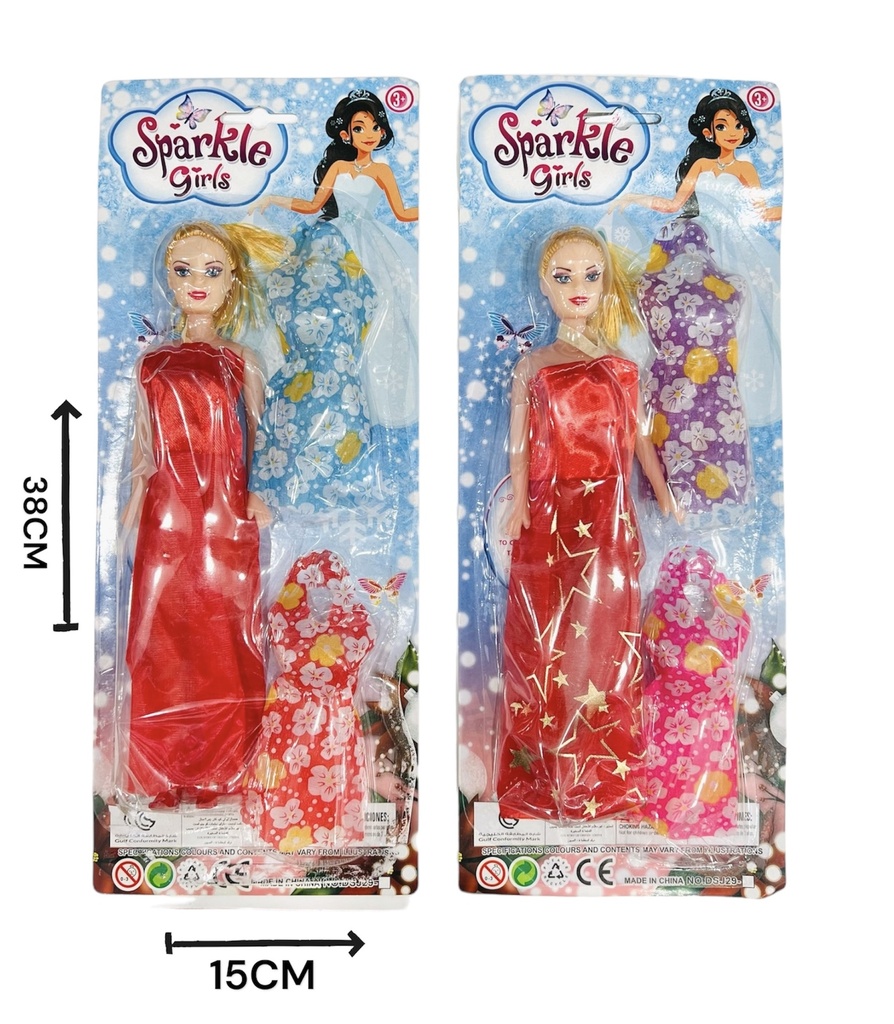 370155 Muñeca Con Vestidos En Blister