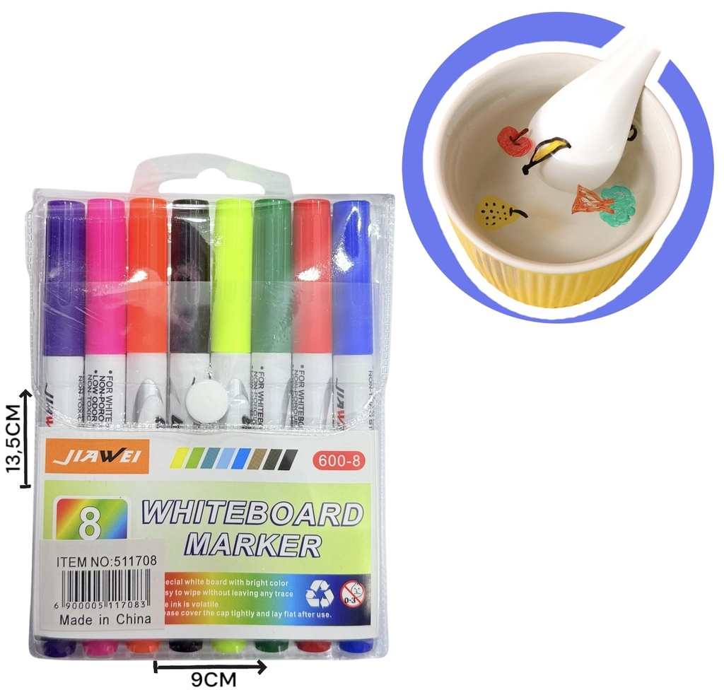 [511708] Marcadores para Dibujos Flotantes x8 Fluo