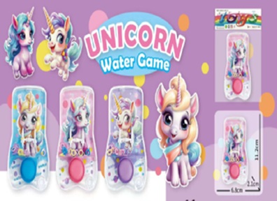 Juego De Agua Rectangular Unicornio Bolsa