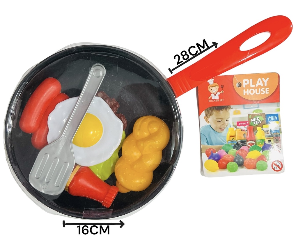Set Cocina Sarten Con Salchichas Y Comida Hw19115631
