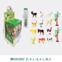 Tubo Animales De Granja En Display 21X16X20,5