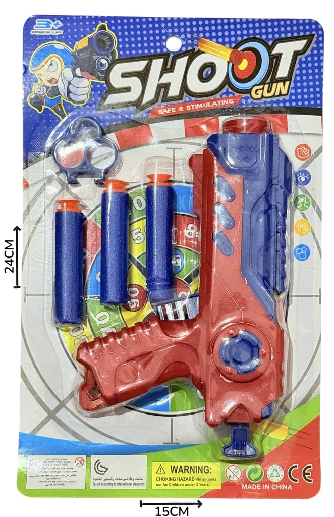Pistola Lanza Dardos En Blister