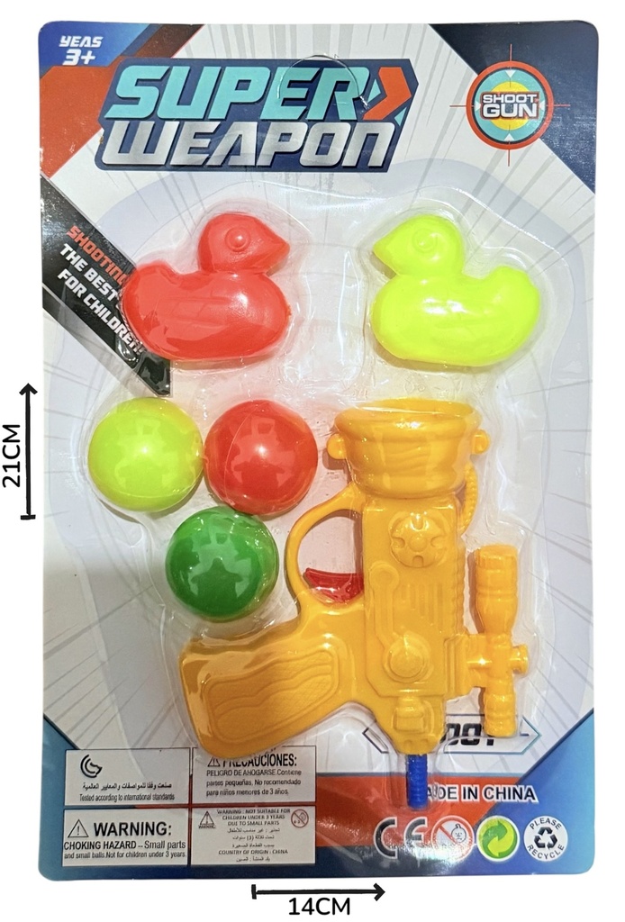 HW24002191 Pistola Lanza Bolas Y Patos Blister