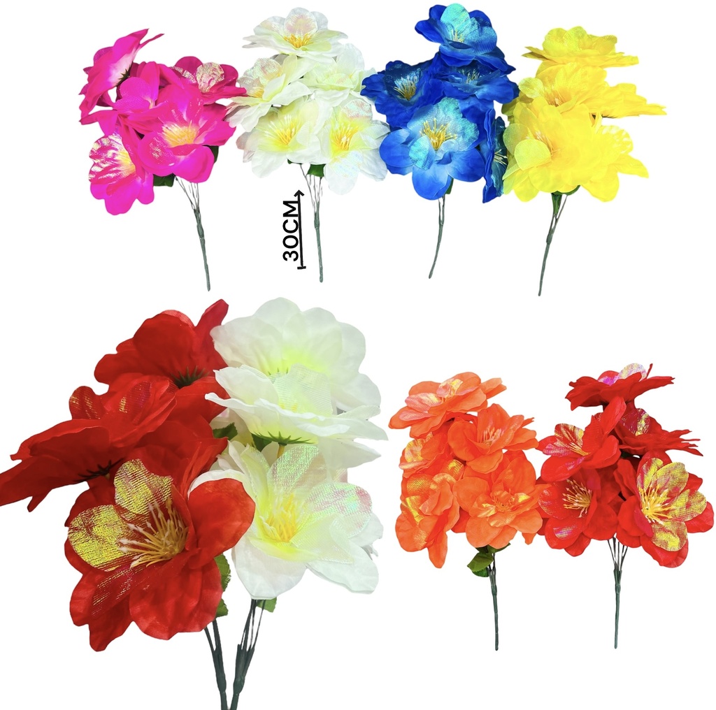 Flores Orquidea Reina 13 Cm  5 Flores