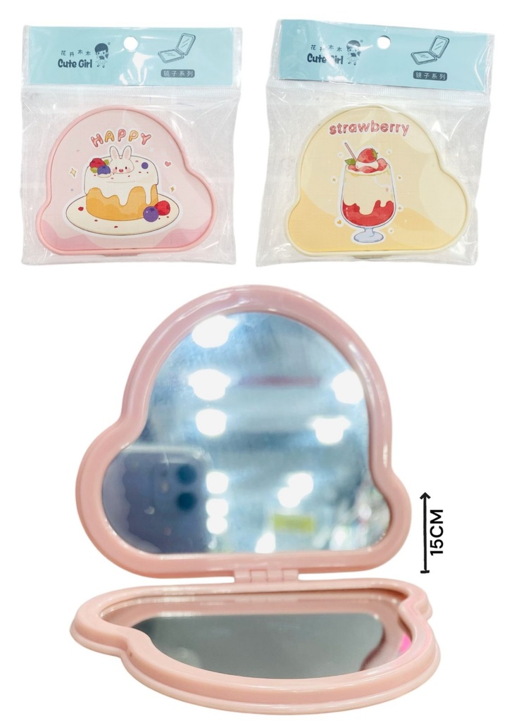 Espejo Doble Nube Osito De Cartera 8,9