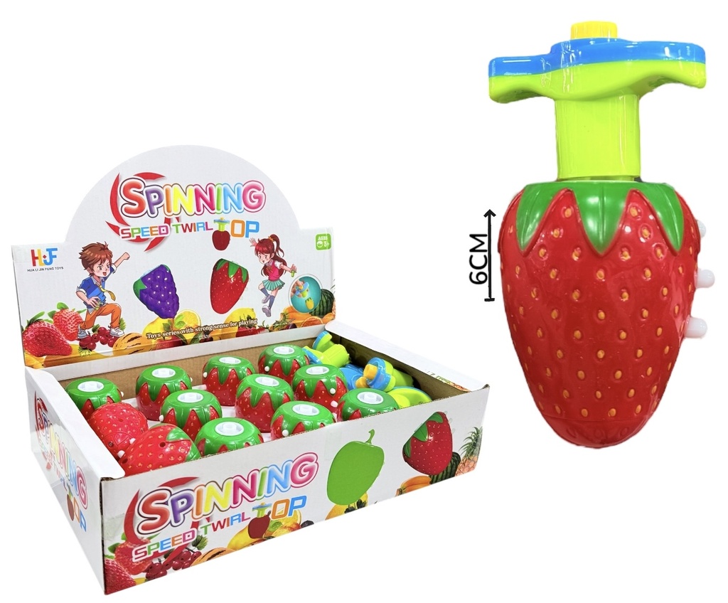 Trompo Frutilla C/Luz Y Sonido DisplayX12