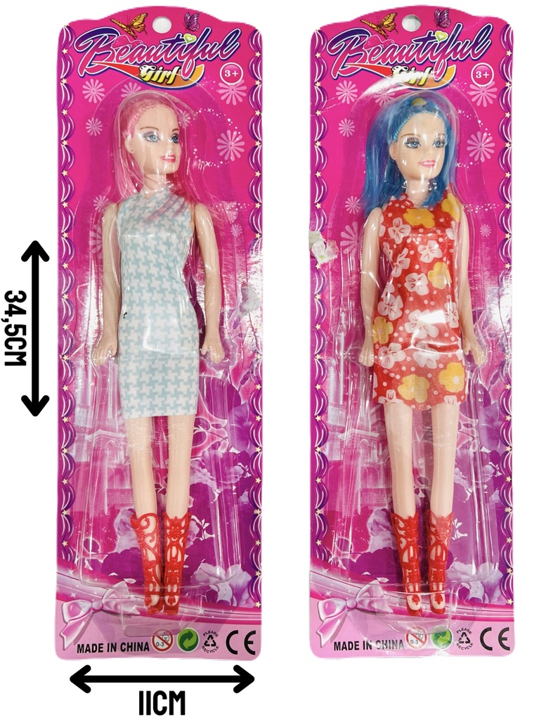 370130 Muñeca Con Botas En Blister