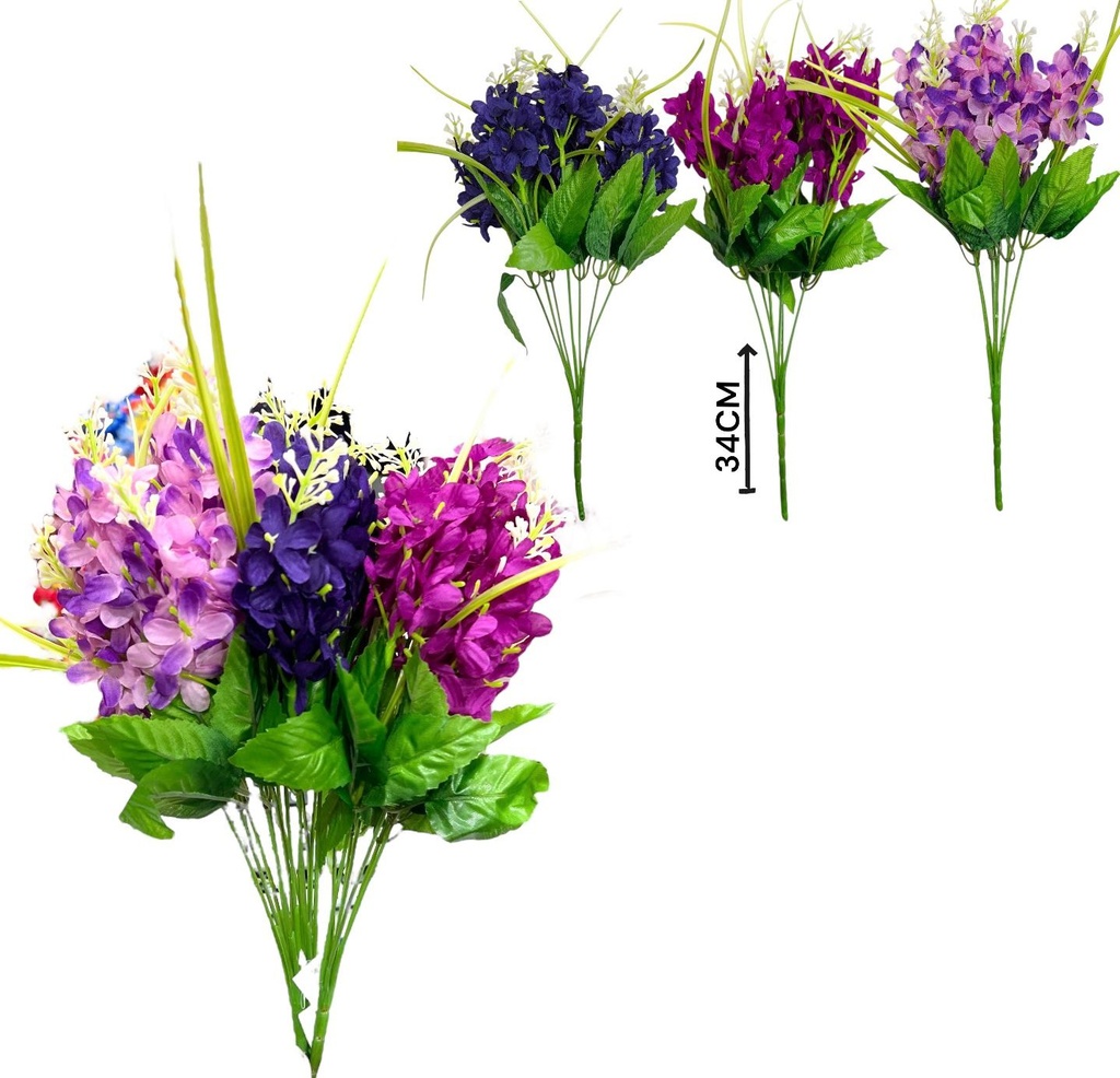 Flor Lavanda Rama 5 Flores