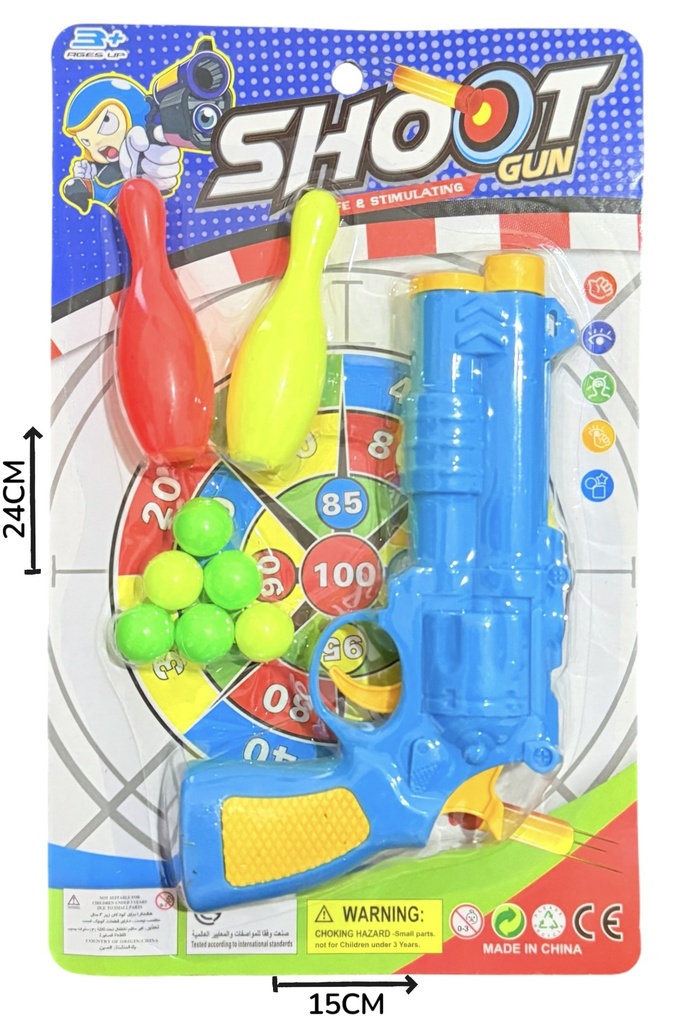 HW24083309 Pistola Lanza Bolas Con Bowling Blister