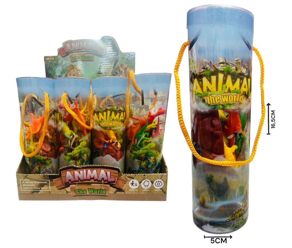 Tubo Dinosaurios 21X15,5X17,8 En Display