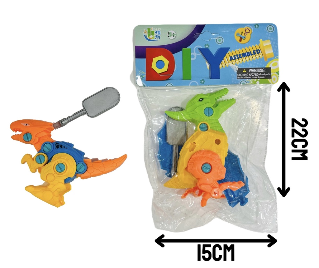 370584 Dinosaurio Transformer Desarmable En Bolsa