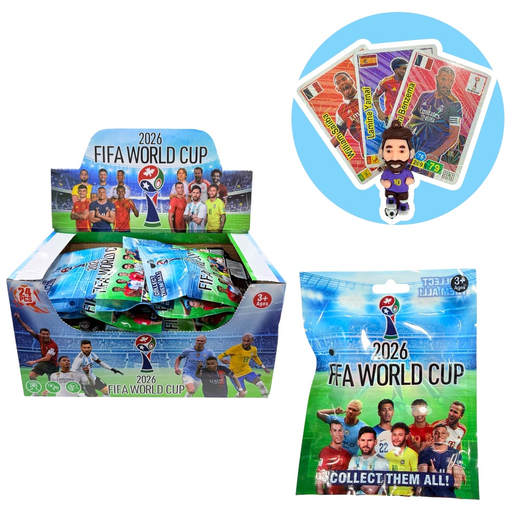 Cartas Mundial + LLavero Displayx24