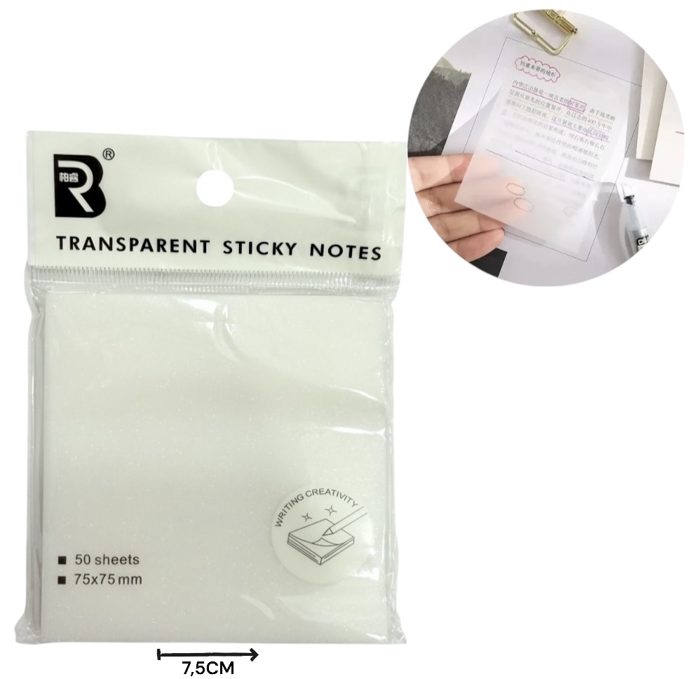 [511410] Notas Adhesivas Transparentes
