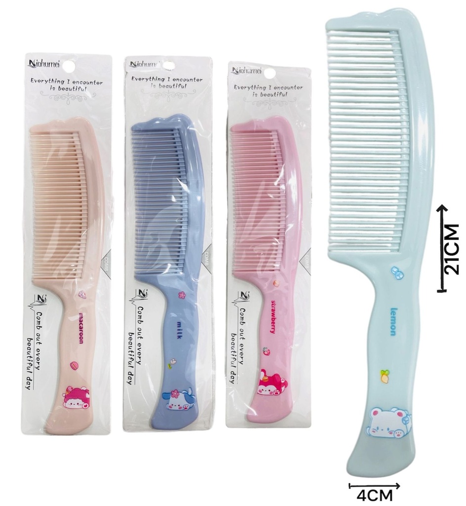 Peine Plastico Con Mango Surtido 5,5Cm