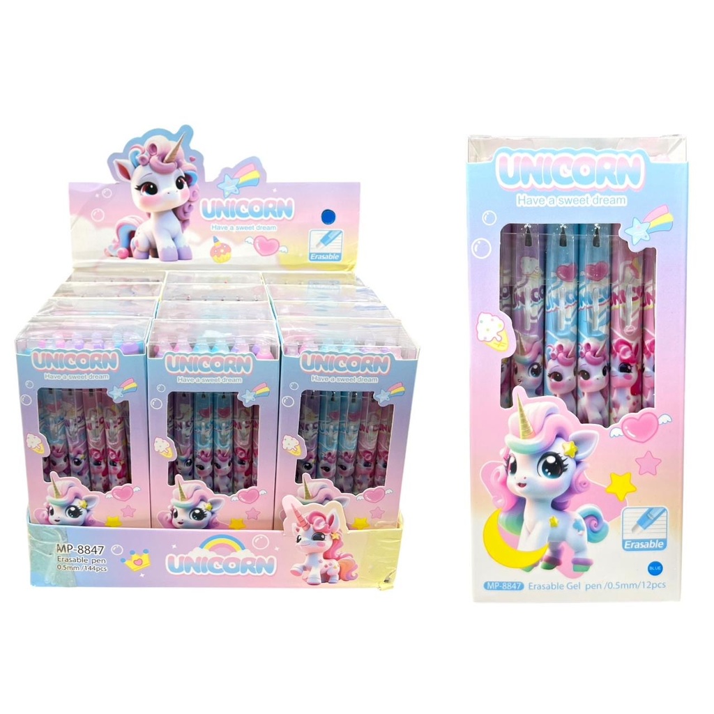 Lapicera Gel Unicornio x12